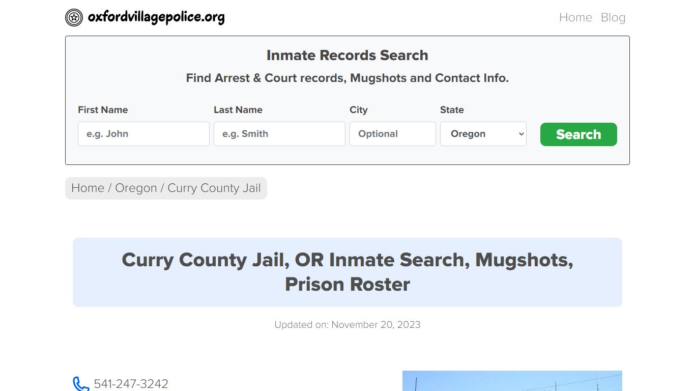 Curry County Jail, OR Inmate Search, Mugshots, Prison Roster